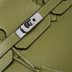 Hermes Anis Green Clemence Leather Palladium Hardware Birkin 35 Bag For Women -Deals Hermes Store luxury women hermes used handbags p260313 008