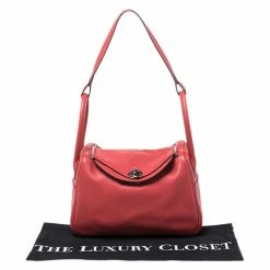 Hermes Vermillion Red Swift Leather Palladium Hardware Lindy 26 Bag For Women 23 Hermes Vermillion Red Swift Leather Palladium Hardware Lindy 26 Bag For Women -Deals Hermes Store luxury women hermes used handbags p267091 004