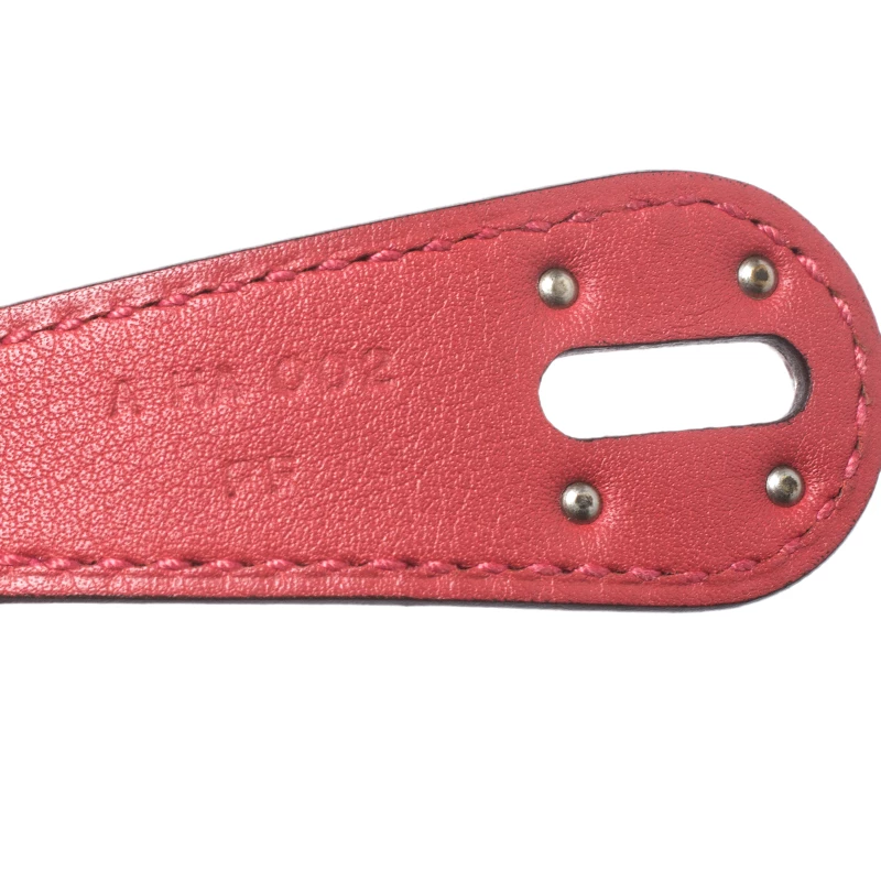 Hermes Vermillion Red Swift Leather Palladium Hardware Lindy 26 Bag For Women 10 Hermes Vermillion Red Swift Leather Palladium Hardware Lindy 26 Bag For Women - Image 8