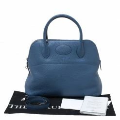 Hermes Blue Sapphire Togo Leather Bolide 31 Bag For Women -Deals Hermes Store luxury women hermes used handbags p267102 004