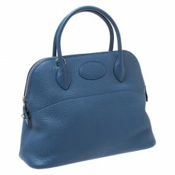 Hermes Blue Sapphire Togo Leather Bolide 31 Bag For Women -Deals Hermes Store luxury women hermes used handbags p267102 005