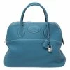 Hermes Blue Jean Togo Leather Bolide 35 Bag For Women