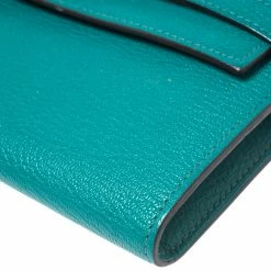 Hermes Vert Vertigo Taurillon Novillo Leather Classic Kelly Wallet For Women -Deals Hermes Store luxury women hermes used handbags p268021 004