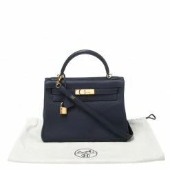 Hermes Indigo Blue Togo Leather Gold Hardware Kelly Retourne 28 Bag For Women -Deals Hermes Store luxury women hermes used handbags p268082 006