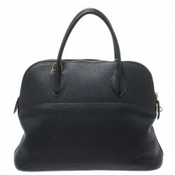 Hermes Black Togo Leather Gold Hardware Bolide 35 Bag For Women 17 Hermes Black Togo Leather Gold Hardware Bolide 35 Bag For Women -Deals Hermes Store luxury women hermes used handbags p268085 006