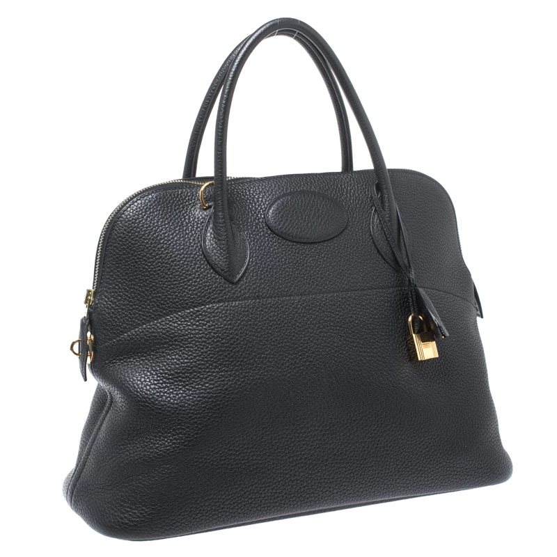 Hermes Black Togo Leather Gold Hardware Bolide 35 Bag For Women 5 Hermes Black Togo Leather Gold Hardware Bolide 35 Bag For Women - Image 3