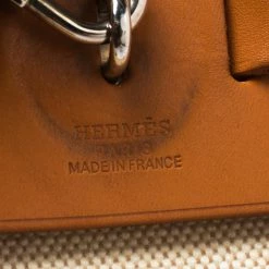 Hermes Beige/Natural Brown Canvas And Leather Herbag 39 Bag For Women -Deals Hermes Store luxury women hermes used handbags p268172 013