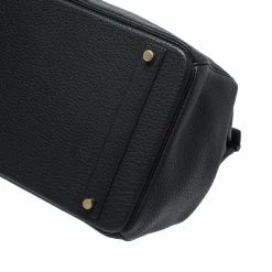 Hermes Black Fjord Leather Gold Hardware Birkin 40 Bag For Women -Deals Hermes Store luxury women hermes used handbags p268198 002