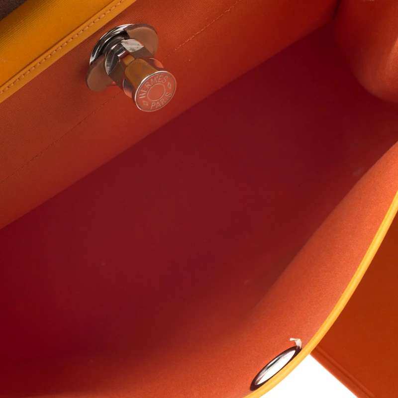 Hermes Jeune D'Or Canvas And Leather Herbag Zip 39 Bag For Women 9 Hermes Jeune D'Or Canvas And Leather Herbag Zip 39 Bag For Women - Image 7