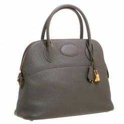 Hermes Etain Clemence Leather Bolide 31 Bag For Women -Deals Hermes Store luxury women hermes used handbags p269856 010