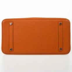 Hermes Orange Togo Leather 35cm Birkin Bag With Palladium Hardware For Women 25 Hermes Orange Togo Leather 35cm Birkin Bag With Palladium Hardware For Women -Deals Hermes Store luxury women hermes used handbags p27021 005