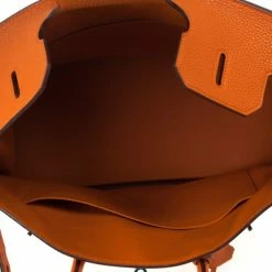 Hermes Orange Togo Leather 35cm Birkin Bag With Palladium Hardware For Women 27 Hermes Orange Togo Leather 35cm Birkin Bag With Palladium Hardware For Women -Deals Hermes Store luxury women hermes used handbags p27021 007