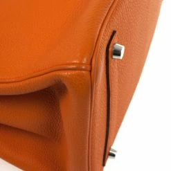 Hermes Orange Togo Leather 35cm Birkin Bag With Palladium Hardware For Women 30 Hermes Orange Togo Leather 35cm Birkin Bag With Palladium Hardware For Women -Deals Hermes Store luxury women hermes used handbags p27021 010