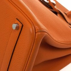 Hermes Orange Togo Leather 35cm Birkin Bag With Palladium Hardware For Women 33 Hermes Orange Togo Leather 35cm Birkin Bag With Palladium Hardware For Women -Deals Hermes Store luxury women hermes used handbags p27021 013