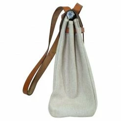 Hermes Beige/Brown Canvas Her Bag For Women -Deals Hermes Store luxury women hermes used handbags p270299 007