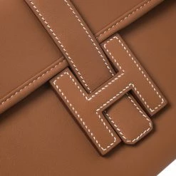 Hermes Gold Swift Leather Elan 29 Jige Clutch For Women -Deals Hermes Store luxury women hermes used handbags p271176 004