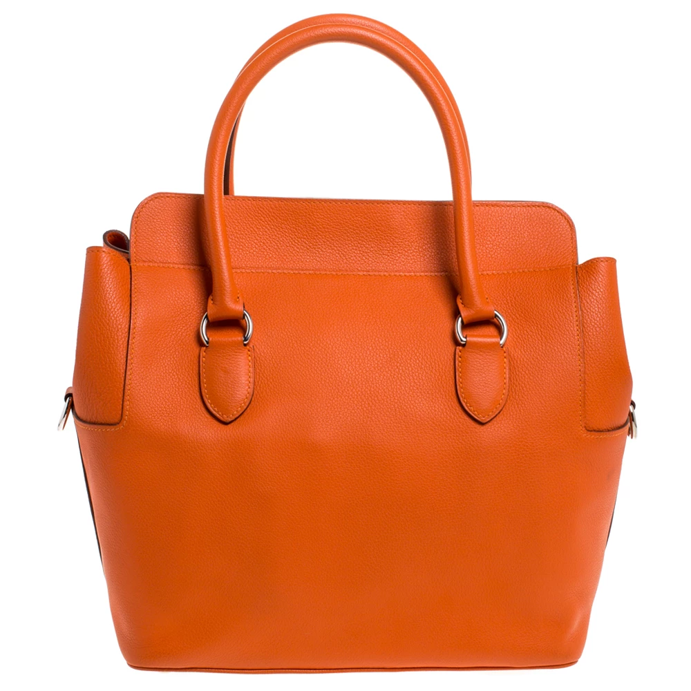 Hermes Orange Ever Color Leather Palladium Hardware Toolbox 26 Bag For Women 6 Hermes Orange Ever Color Leather Palladium Hardware Toolbox 26 Bag For Women - Image 4