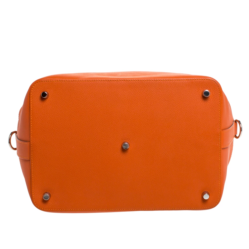 Hermes Orange Ever Color Leather Palladium Hardware Toolbox 26 Bag For Women 9 Hermes Orange Ever Color Leather Palladium Hardware Toolbox 26 Bag For Women - Image 7