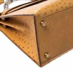 Hermes Natural Ostrich Gold Hardware Kelly Sellier 32 Bag For Women -Deals Hermes Store luxury women hermes used handbags p271541 006