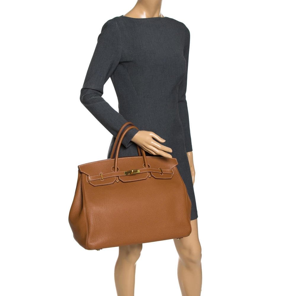 Hermes Caramel Togo Leather Gold Hardware Birkin 40 Bag For Women 4 Hermes Caramel Togo Leather Gold Hardware Birkin 40 Bag For Women - Image 2