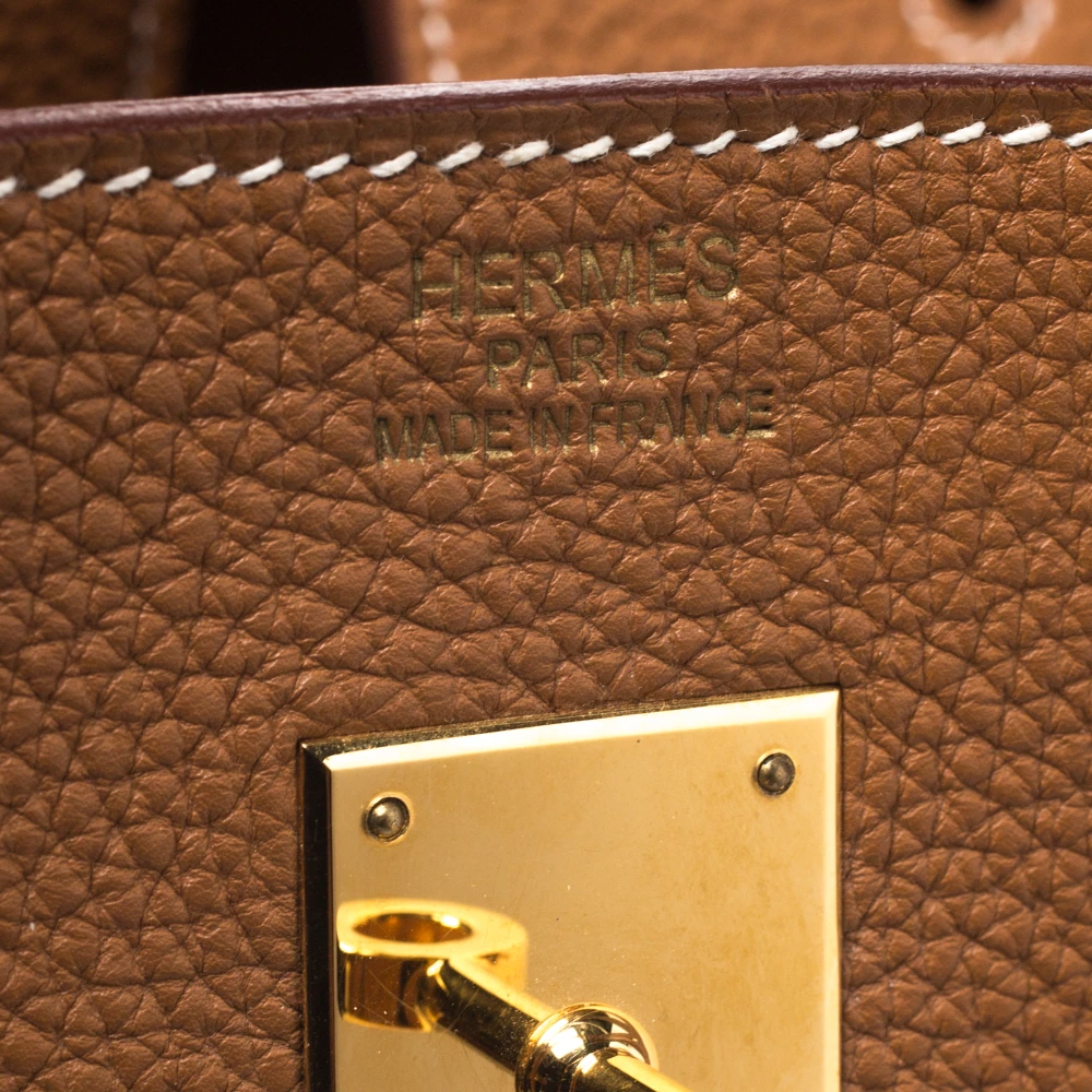 Hermes Caramel Togo Leather Gold Hardware Birkin 40 Bag For Women 12 Hermes Caramel Togo Leather Gold Hardware Birkin 40 Bag For Women - Image 10