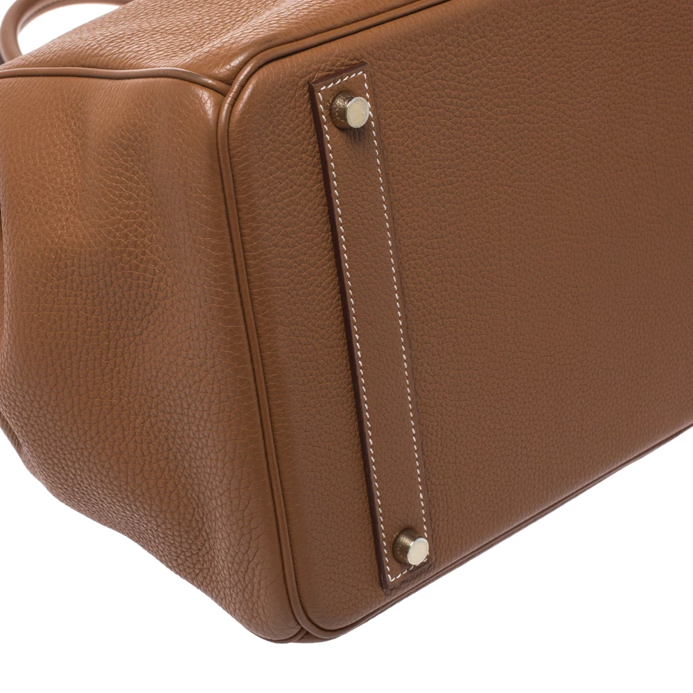 Hermes Caramel Togo Leather Gold Hardware Birkin 40 Bag For Women 15 Hermes Caramel Togo Leather Gold Hardware Birkin 40 Bag For Women - Image 13