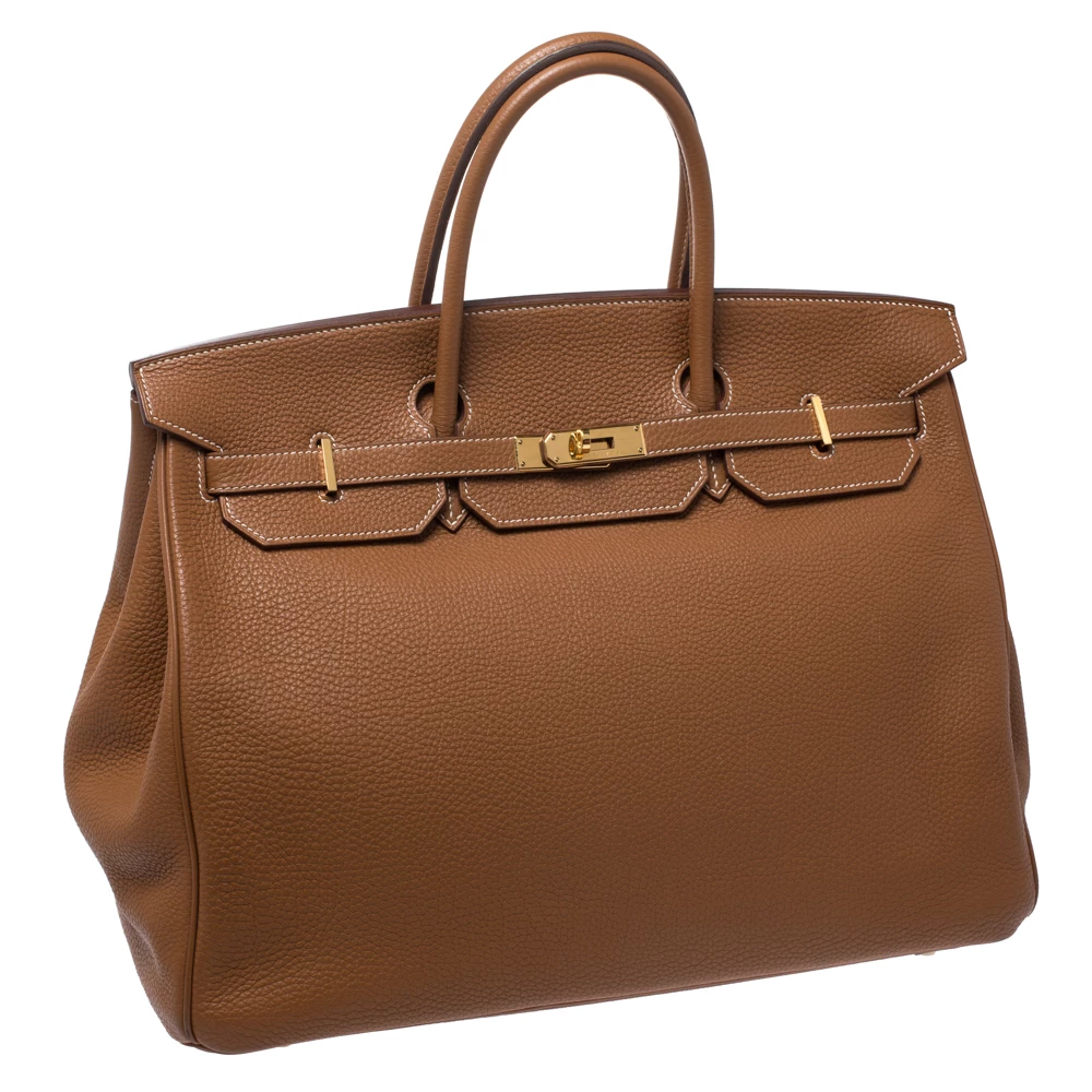 Hermes Caramel Togo Leather Gold Hardware Birkin 40 Bag For Women 5 Hermes Caramel Togo Leather Gold Hardware Birkin 40 Bag For Women - Image 3