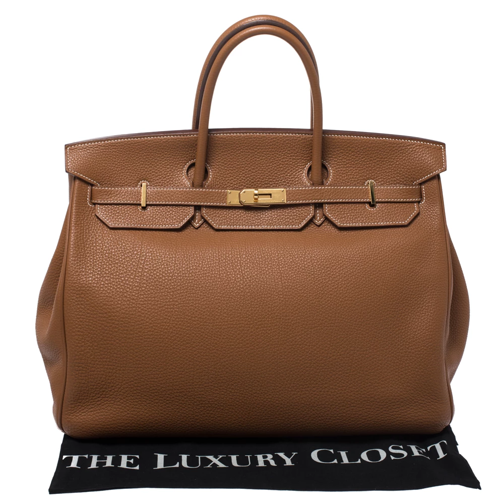 Hermes Caramel Togo Leather Gold Hardware Birkin 40 Bag For Women 14 Hermes Caramel Togo Leather Gold Hardware Birkin 40 Bag For Women - Image 12