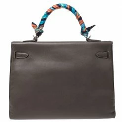Hermes Taupe Epsom Leather Palladium Hardware Kelly Retourne 35 Bag For Women -Deals Hermes Store luxury women hermes used handbags p272354 017