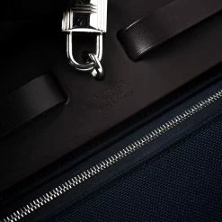 Hermes Blue Encre/Cacao Canvas And Leather Herbag Zip 31 Bag For Women -Deals Hermes Store luxury women hermes used handbags p272860 003