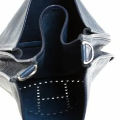 Hermes Blue Nuit Clemence Leather Evelyne III GM Bag For Women -Deals Hermes Store luxury women hermes used handbags p273054 004