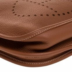 Hermes Gold Clemence Leather Evelyne III PM Bag For Women 24 Hermes Gold Clemence Leather Evelyne III PM Bag For Women -Deals Hermes Store luxury women hermes used handbags p273185 007