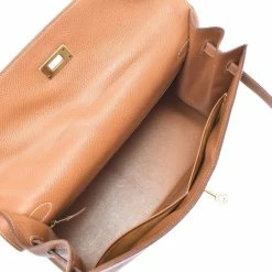 Hermes Brown Leather Gold Hardware Kelly 35 Bag For Women 23 Hermes Brown Leather Gold Hardware Kelly 35 Bag For Women -Deals Hermes Store luxury women hermes used handbags p273423 002