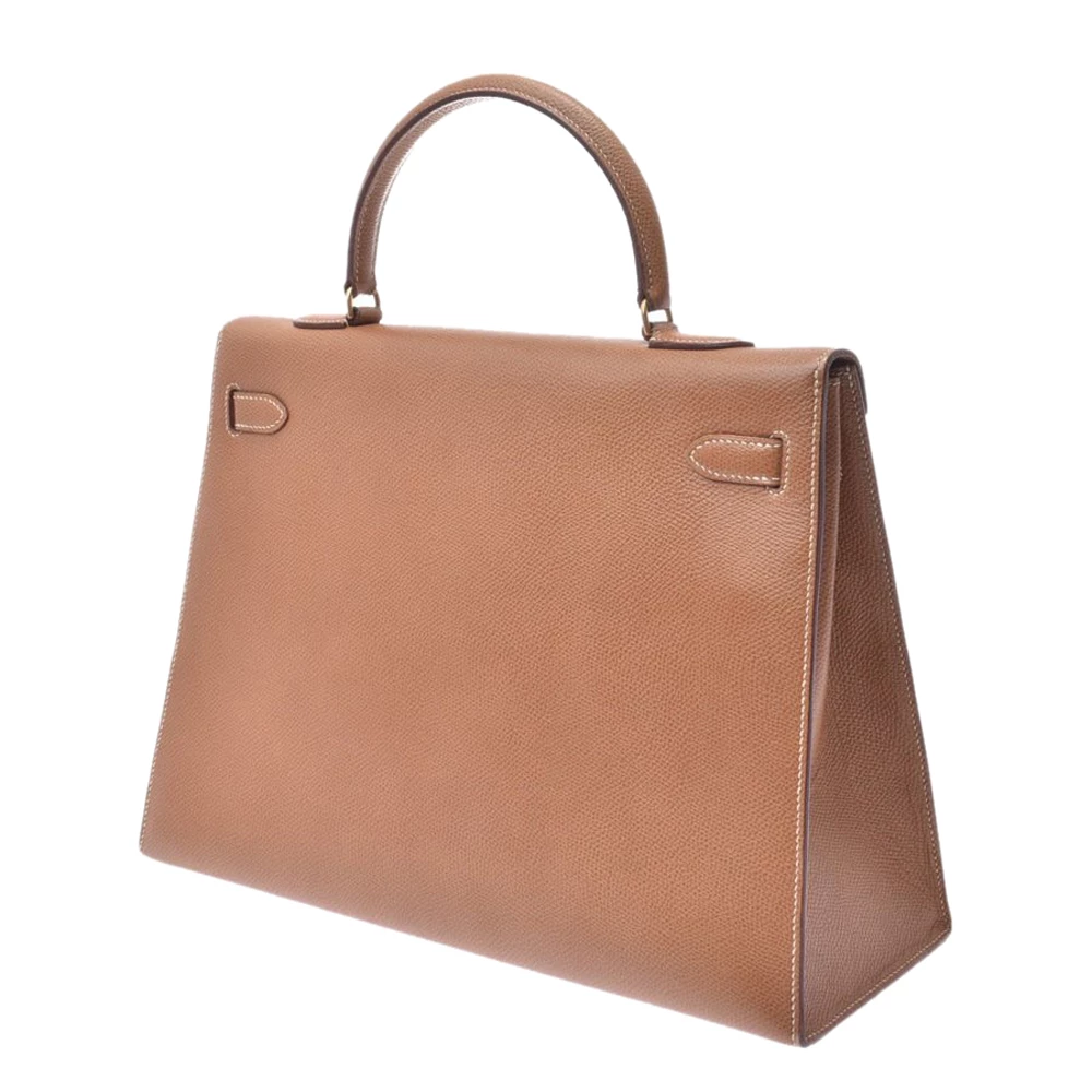 Hermes Brown Leather Gold Hardware Kelly 35 Bag For Women 4 Hermes Brown Leather Gold Hardware Kelly 35 Bag For Women - Image 2