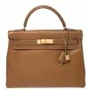 Hermes Natural Tadeklat Leather Gold Hardware Kelly Retourne 32 Bag For Women