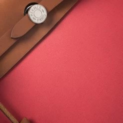 Hermes Bougainvillea/Natural Canvas And Leather Herbag Zip 31 Bag For Women -Deals Hermes Store luxury women hermes used handbags p273733 003