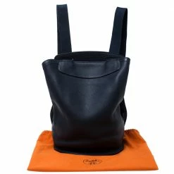 Hermes Blue Indigo Togo Leather Sherpa Backpack For Women -Deals Hermes Store luxury women hermes used handbags p273749 007