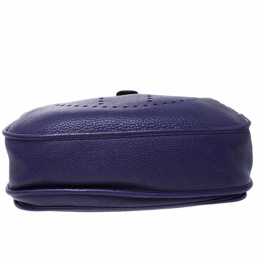 Hermes Ultraviolet Clemence Leather Evelyne III GM Bag For Women 8 Hermes Ultraviolet Clemence Leather Evelyne III GM Bag For Women - Image 6