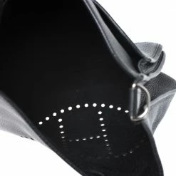 Hermes Black Clemence Leather Evelyne III GM Bag For Women 20 Hermes Black Clemence Leather Evelyne III GM Bag For Women -Deals Hermes Store luxury women hermes used handbags p274488 005