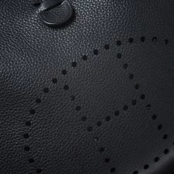 Hermes Black Clemence Leather Evelyne III GM Bag For Women 18 Hermes Black Clemence Leather Evelyne III GM Bag For Women -Deals Hermes Store luxury women hermes used handbags p274488 007