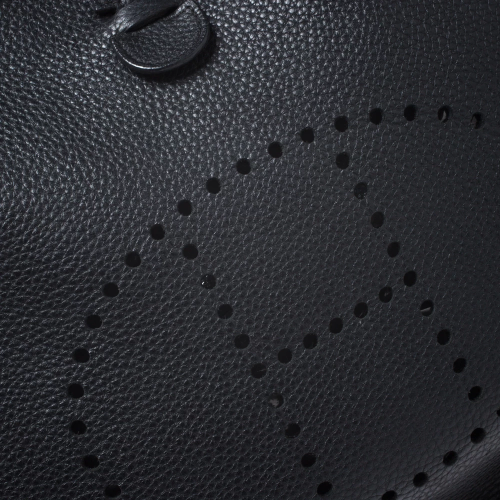 Hermes Black Clemence Leather Evelyne III GM Bag For Women 7 Hermes Black Clemence Leather Evelyne III GM Bag For Women - Image 5