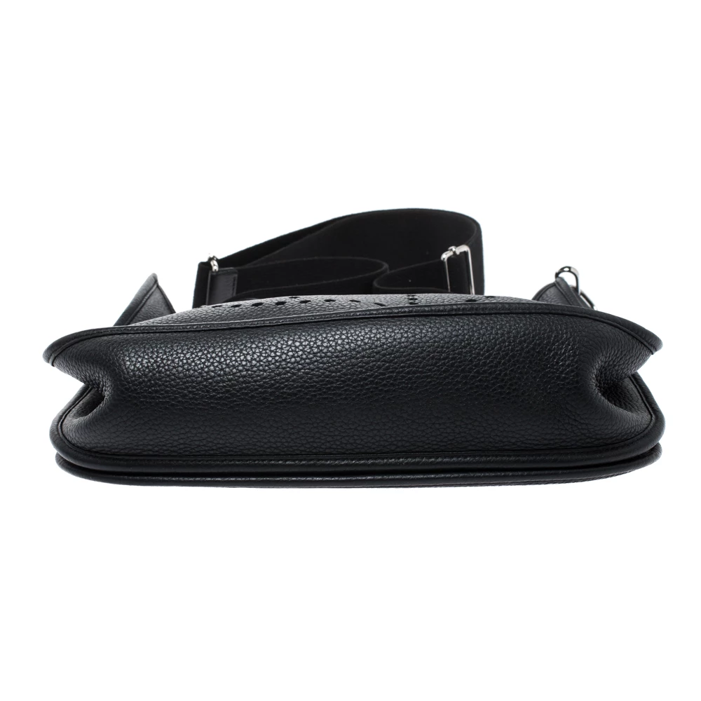 Hermes Black Clemence Leather Evelyne III GM Bag For Women 8 Hermes Black Clemence Leather Evelyne III GM Bag For Women - Image 6