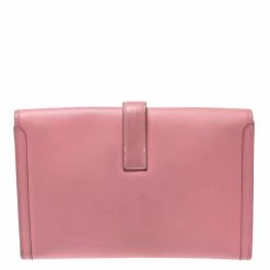 Hermes Rose Confetti Epsom Leather Jige PM Clutch For Women -Deals Hermes Store luxury women hermes used handbags p274502 006