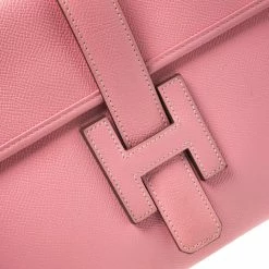 Hermes Rose Confetti Epsom Leather Jige PM Clutch For Women -Deals Hermes Store luxury women hermes used handbags p274502 007
