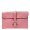 Hermes Rose Confetti Epsom Leather Jige PM Clutch For Women -Deals Hermes Store luxury women hermes used handbags p274502 009
