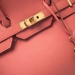 Hermes Flamingo Epsom Leather Gold Hardware Birkin 35 Bag For Women -Deals Hermes Store luxury women hermes used handbags p274511 004