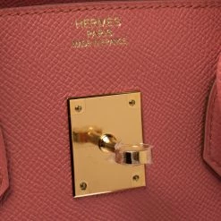 Hermes Flamingo Epsom Leather Gold Hardware Birkin 35 Bag For Women -Deals Hermes Store luxury women hermes used handbags p274511 005