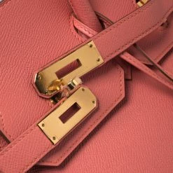 Hermes Flamingo Epsom Leather Gold Hardware Birkin 35 Bag For Women -Deals Hermes Store luxury women hermes used handbags p274511 007