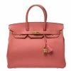 Hermes Flamingo Epsom Leather Gold Hardware Birkin 35 Bag For Women -Deals Hermes Store luxury women hermes used handbags p274511 011