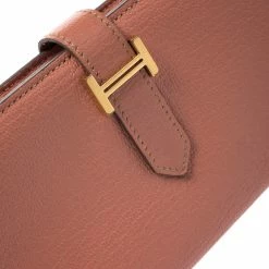Hermes Rosy Chevre Mysore Leather Bearn Gusset Wallet For Women -Deals Hermes Store luxury women hermes used handbags p275361 006